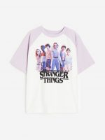 23U2-042 H&M Printed Cotton T-shirt - 12-14 tuổi