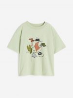 23U2-106 H&M Printed T-shirt - Áo thun bé trai