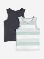 23U2-101 H&M 2-pack Cotton Tank Tops - Áo thun bé trai