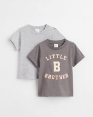 23U2-073 H&M 2-pack Jersey T-shirts - BÉ TRAI