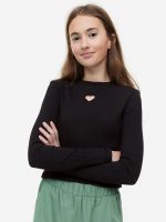 23U2-065 H&M Short Ribbed Cotton Jersey Top - Từ 14 tuổi trở lên