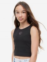 23U2-061 H&M Ribbed Tank Top - 12-14 tuổi