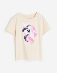 23L1-002 H&M T-shirt with Motif - Áo thun bé gái