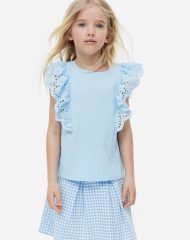 23L1-011 H&M Eyelet Embroidery-detail Top - 5 tuổi