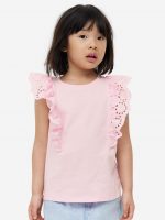 23L1-012 H&M Eyelet Embroidery-detail Top - 4-6 tuổi