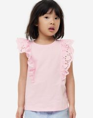 23L1-012 H&M Eyelet Embroidery-detail Top - Category
