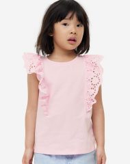 23L1-012 H&M Eyelet Embroidery-detail Top - 5 tuổi