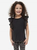 23L1-015 H&M Eyelet Embroidery-detail Top - 4-6 tuổi