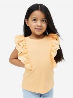 23L1-016 H&M Eyelet Embroidery-detail Top - 4-6 tuổi