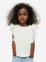23L1-017 H&M Eyelet Embroidery-detail Top - HÀNG GIẢM GIÁ