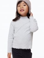23L1-021 H&M Jersey Mock Turtleneck Top - 4-6 tuổi