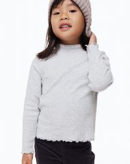 23L1-021 H&M Jersey Mock Turtleneck Top - Category