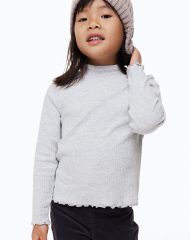 23L1-021 H&M Jersey Mock Turtleneck Top - 2 tuổi