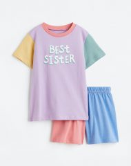 23L1-028 H&M Cotton jersey pyjamas - Đồ bộ cho bé gái