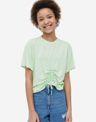 23L1-039 H&M Drawstring T-shirt - 13-14 tuổi