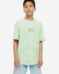 23L1-071 H&M Printed Jersey T-shirt - 8-10 tuổi