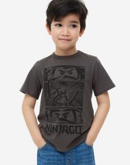 23L1-061 H&M Printed Cotton T-shirt - 4 tuổi