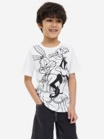 23L1-060 H&M Printed Cotton T-shirt - Áo thun bé trai
