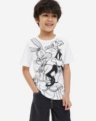 23L1-060 H&M Printed Cotton T-shirt - 6-8 tuổi