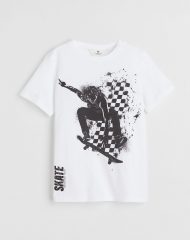 23L2-057 H&M Printed T-shirt - 12-14 tuổi