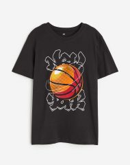 23L2-054 H&M Printed Cotton T-shirt - 8 tuổi