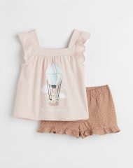 23L2-024 H&M Jersey pyjamas - Đồ bộ cho bé gái