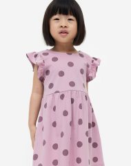 23L4-004 H&M Cotton Jersey Dress - Váy, đầm bé gái