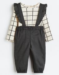 23L3-001 H&M 2-piece Overall Set - 12-18 tháng