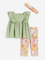 23L3-003 H&M 3-piece Cotton Set - Đồ bộ cho bé gái