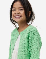 23L3-008 H&M Textured-knit Bolero Sweater - 6-8 tuổi