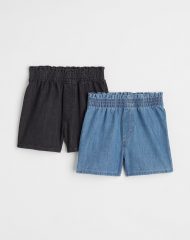 23L3-021 H&M 2-pack Denim Shorts - Quần short, quần lửng bé gái