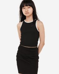 23L3-054 H&M 2-piece ribbed jersey set - 13-14 tuổi