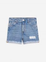 23L3-050 H&M Relaxed Fit High Denim Shorts - Quần short, quần lửng bé gái