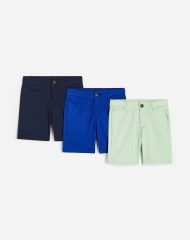 23L3-080 H&M 3-pack Chino Shorts - 8-10 tuổi