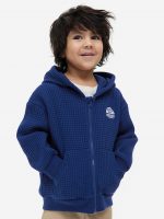 23L3-073 H&M Waffled Hooded Jacket - Áo Khoác - Áo lạnh - Áo len bé trai