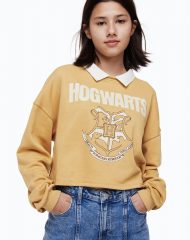 23L3-039 H&M Boxy Printed Sweatshirt - Áo thun bé gái