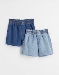 23L3-020 H&M 2-pack Denim Shorts - Quần short, quần lửng bé gái