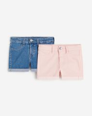 23L3-017 H&M 2-pack Denim Shorts - Quần short, quần lửng bé gái