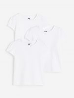 23L3-011 H&M 3-pack Puff-sleeved Tops - 4-6 tuổi