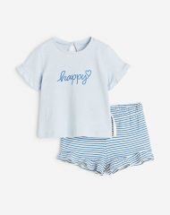 23G1-003 H&M 2-piece Cotton Jersey Set - 12-18 tháng