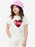 23G1-018 H&M T-shirt with Motif - HÀNG GIẢM GIÁ