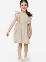 23G1-020 H&M Flounce-trimmed Jersey Dress - Váy, đầm bé gái