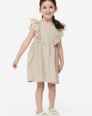 23G1-020 H&M Flounce-trimmed Jersey Dress - 7 tuổi