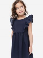 23G1-021 H&M Flounce-trimmed Jersey Dress - Váy, đầm bé gái