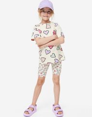23G1-030 H&M 2-piece Printed Set - Đồ bộ cho bé gái