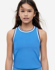 23G1-037 H&M DryMove™ Short Sports Tank Top - Áo thun bé gái