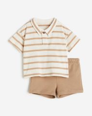 23G1-057 H&M 2-piece cotton set - Đồ bộ cho bé trai