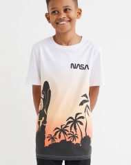 23G1-091 H&M Printed T-shirt - 10-12 tuổi