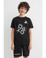 23G1-089 H&M 2-piece Printed Sports Set - 12-14 tuổi