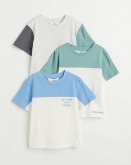 23G1-078 H&M 3-pack Cotton T-shirts - 2-4 tuổi